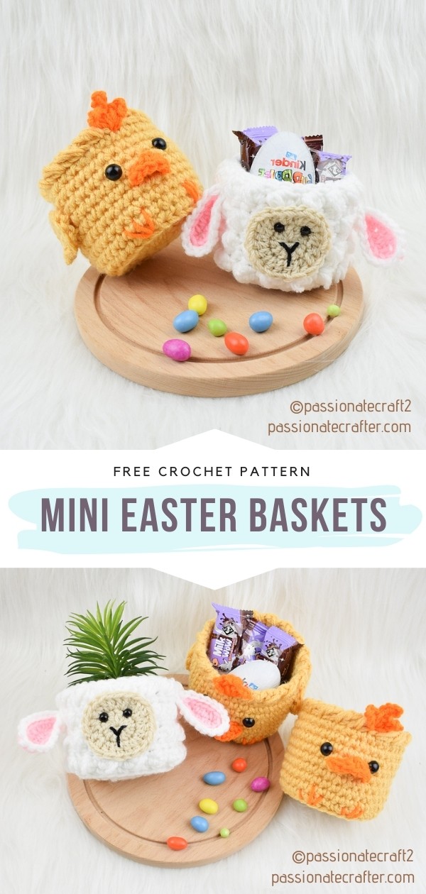 Charming Easter Baskets Free Crochet Patterns
