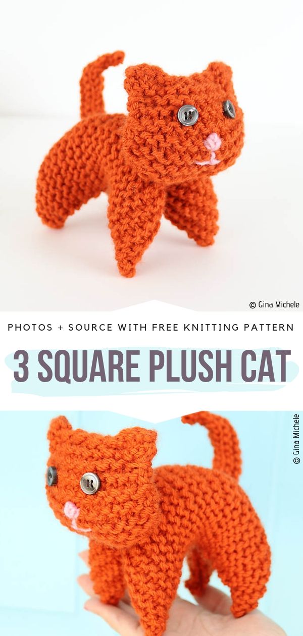 Easy Animals from a Square Free Knitting Patterns