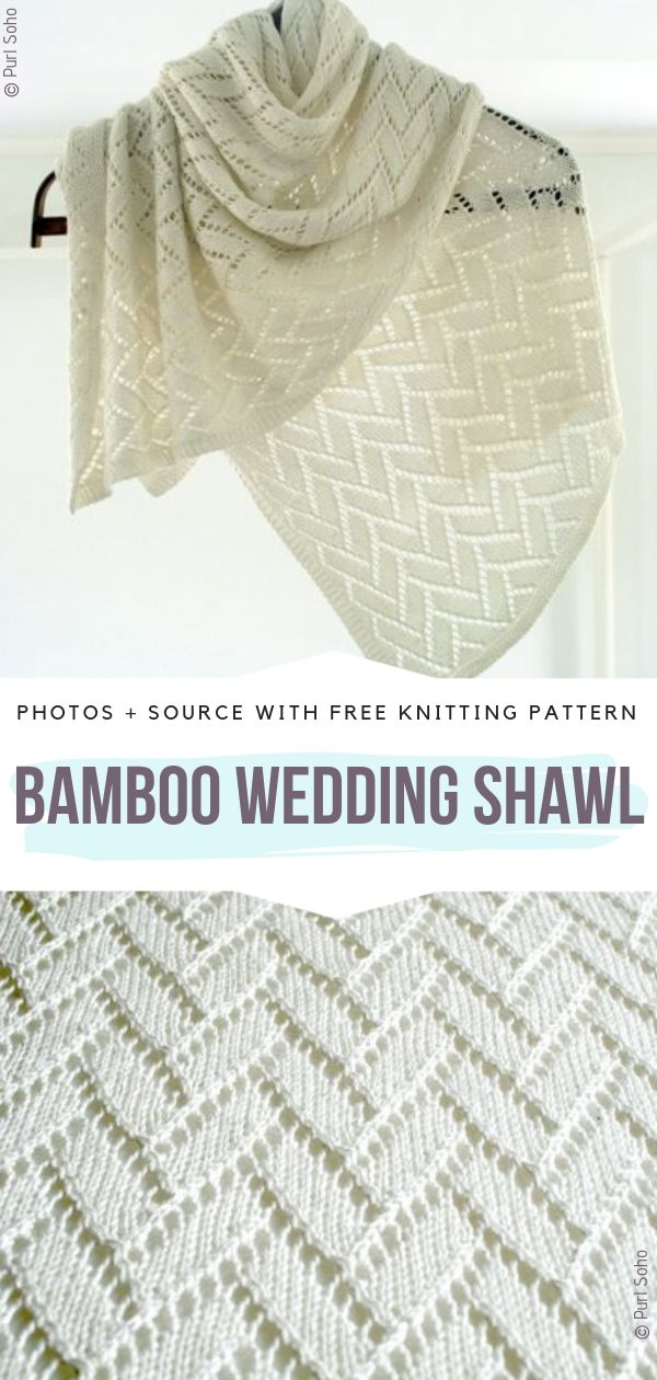 Stunning White Knitted Shawls Free Patterns