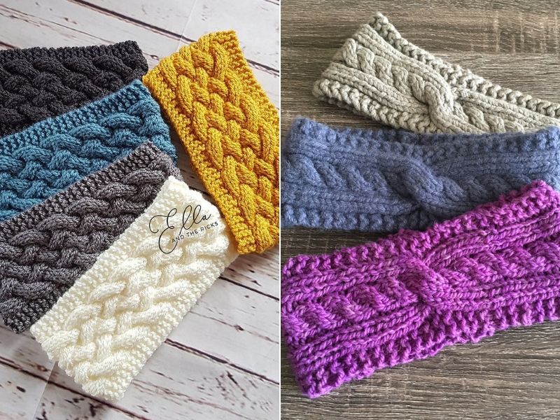 Cable Knitted Headbands Free Patterns