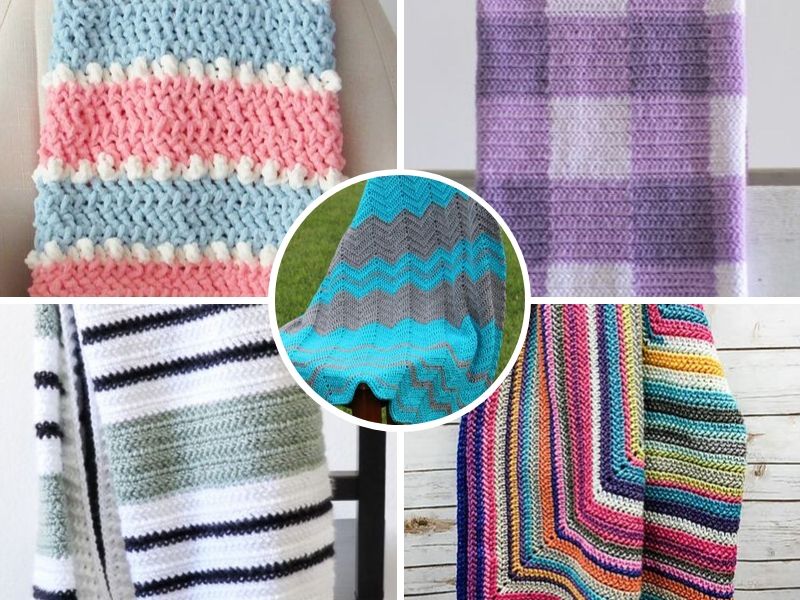 Cozy Herringbone Crochet Stitch Blankets Free Patterns