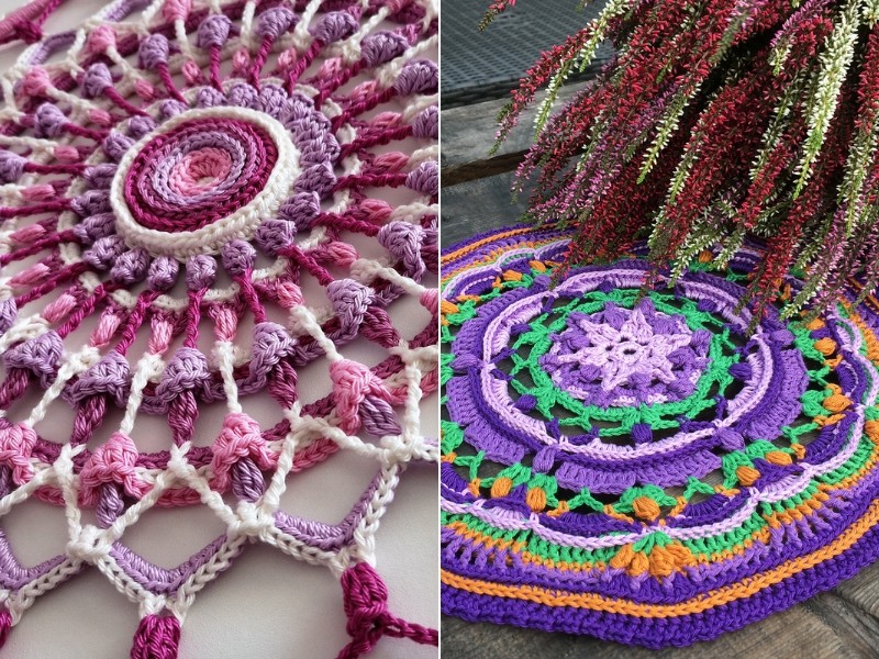 Alluring Flower Mandalas Free Crochet Patterns
