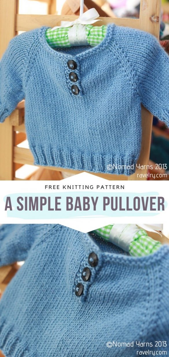 Simple Baby Pullovers Free Knitting Patterns