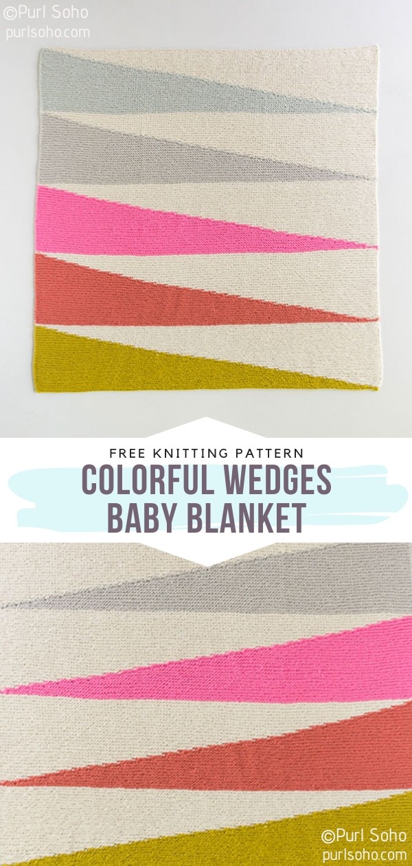 Colorful Wedges Baby Blanket atelieryuwa.ciao.jp