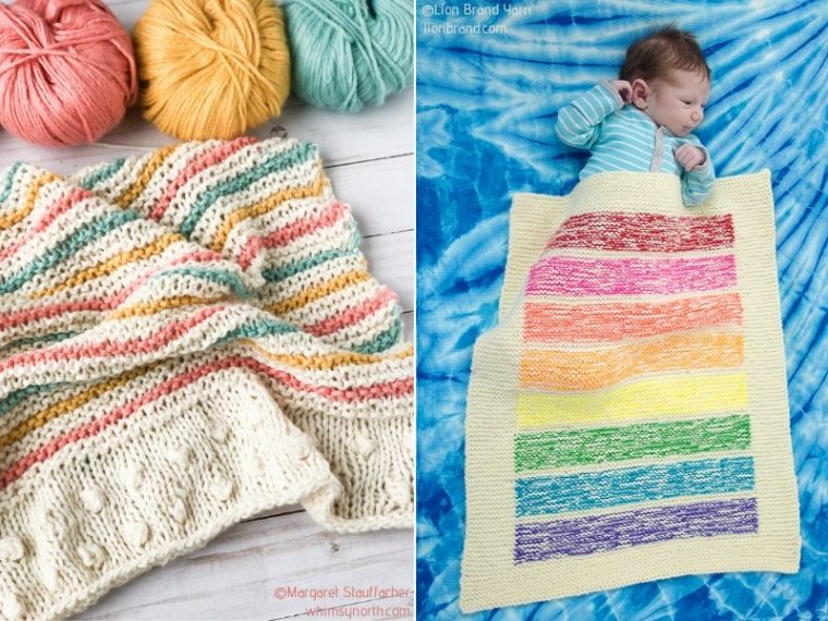 Summer Rainbow Blankets Free Knitting Patterns