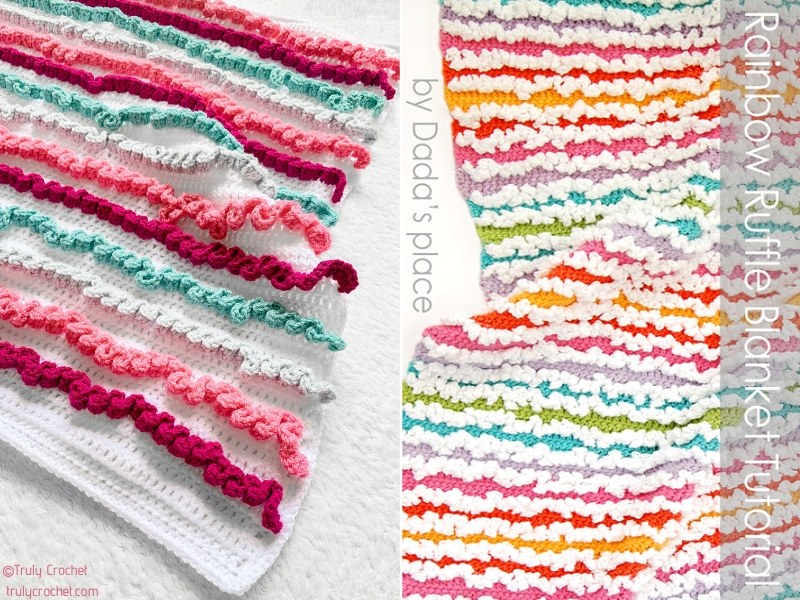 Ruffle Baby Blankets Free Crochet Patterns