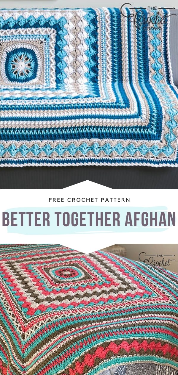 Lovely Afghans in Bright Colors Free Crochet Patterns