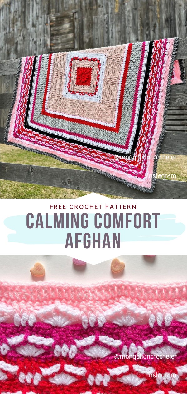 Lovely Afghans in Bright Colors Free Crochet Patterns