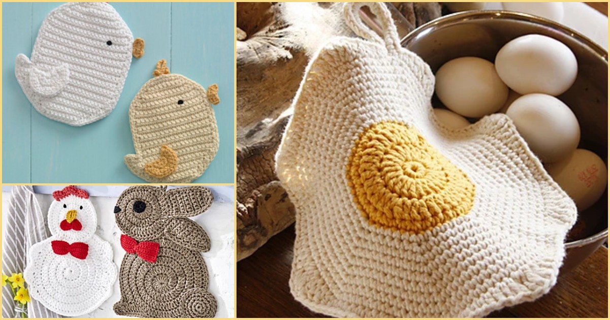 Easter Potholders Free Crochet Patterns