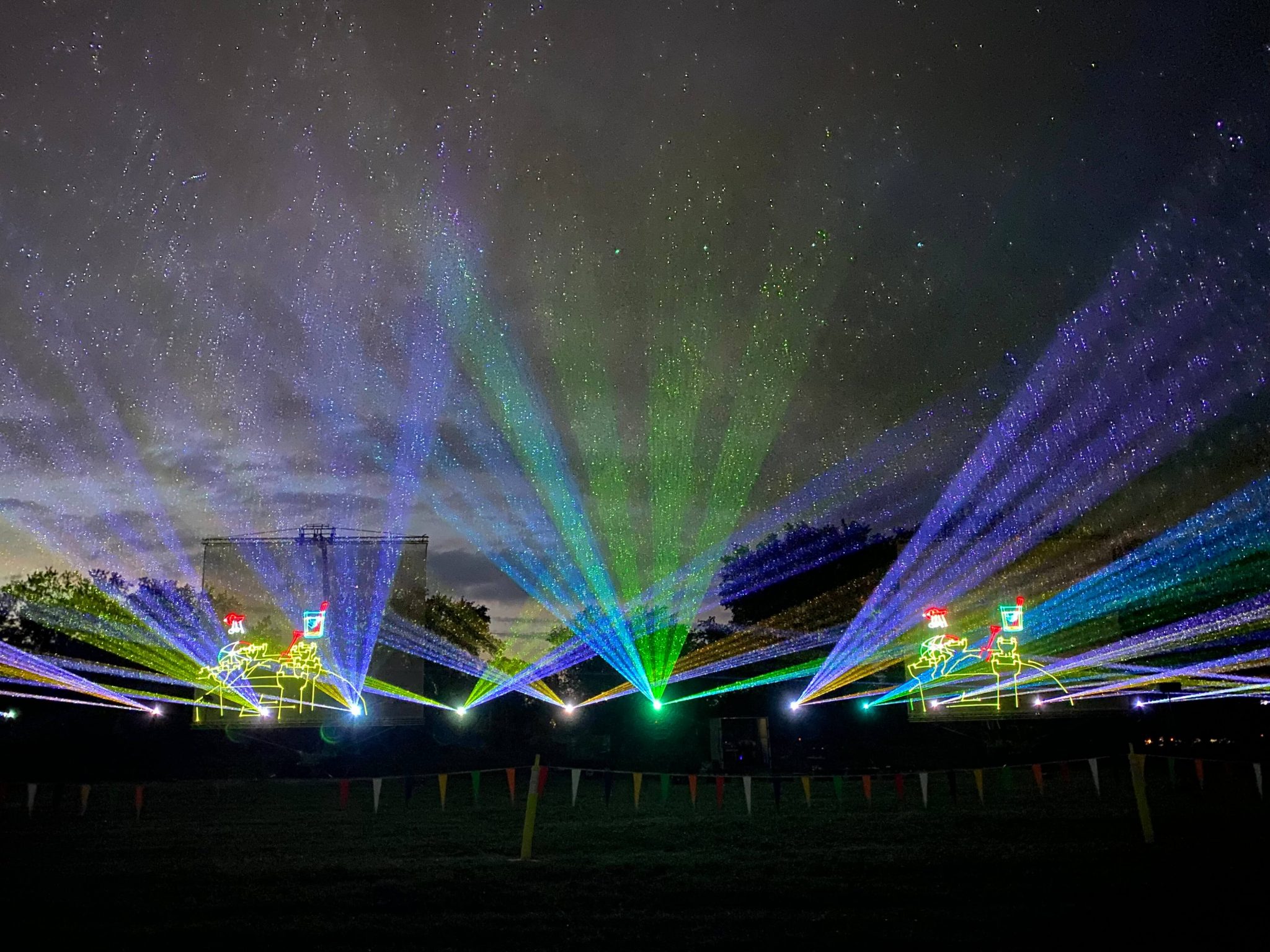 Check out the DriveIn Laser Light Show in Woodstock This Weekend