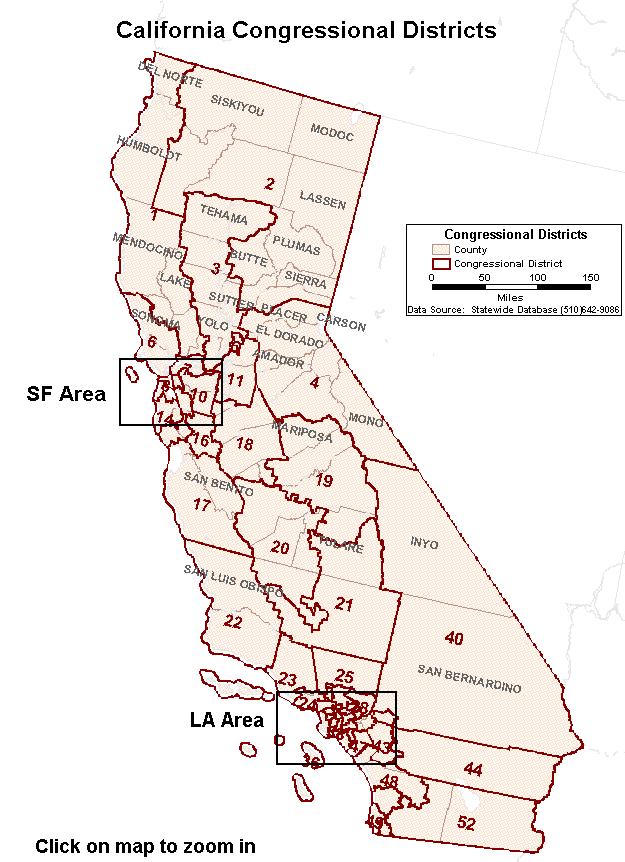 Statewide Database 1990 Congressional District Maps