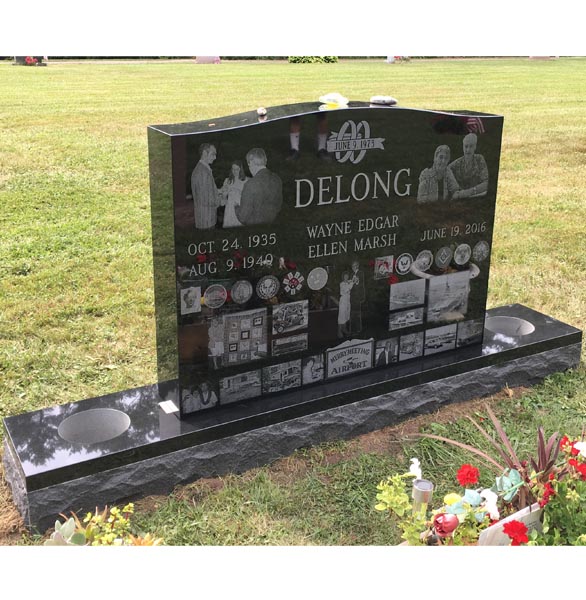 Double Grave Monuments Gravestones, MA, Boston MA