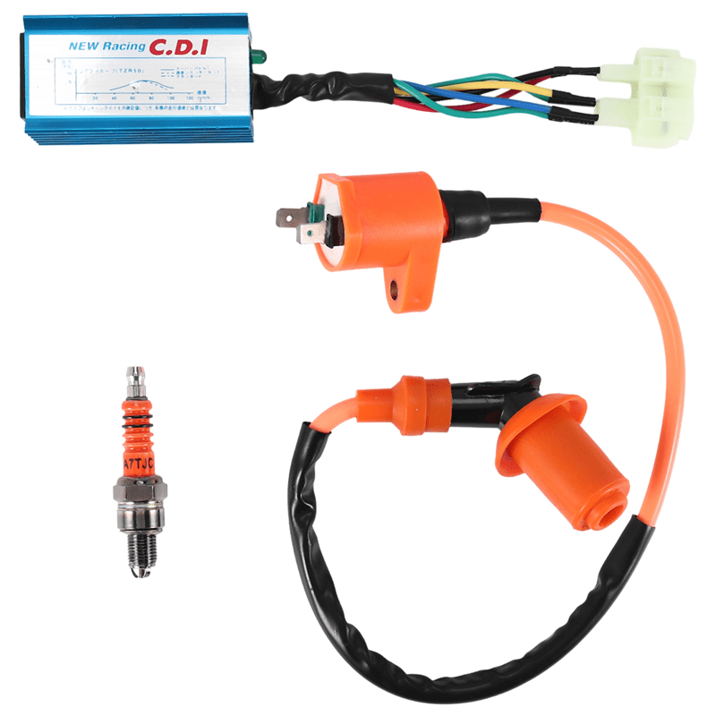 Racing Ignition Coil+Spark Plug+CDI Box For GY6 50cc-150cc 4-Stroke