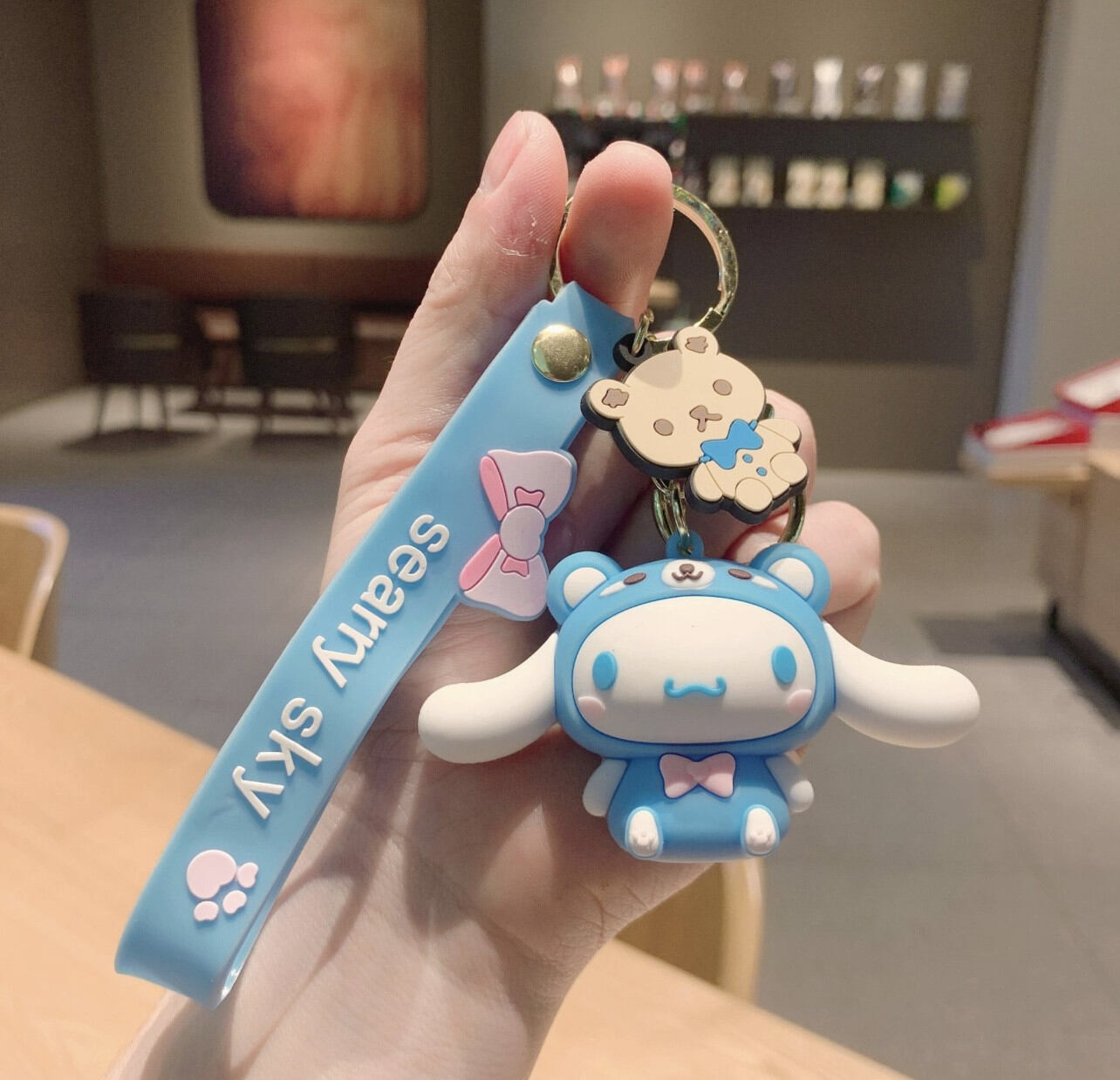 Kawaii Sanrioed Hello Kitty Rubber Keychain
