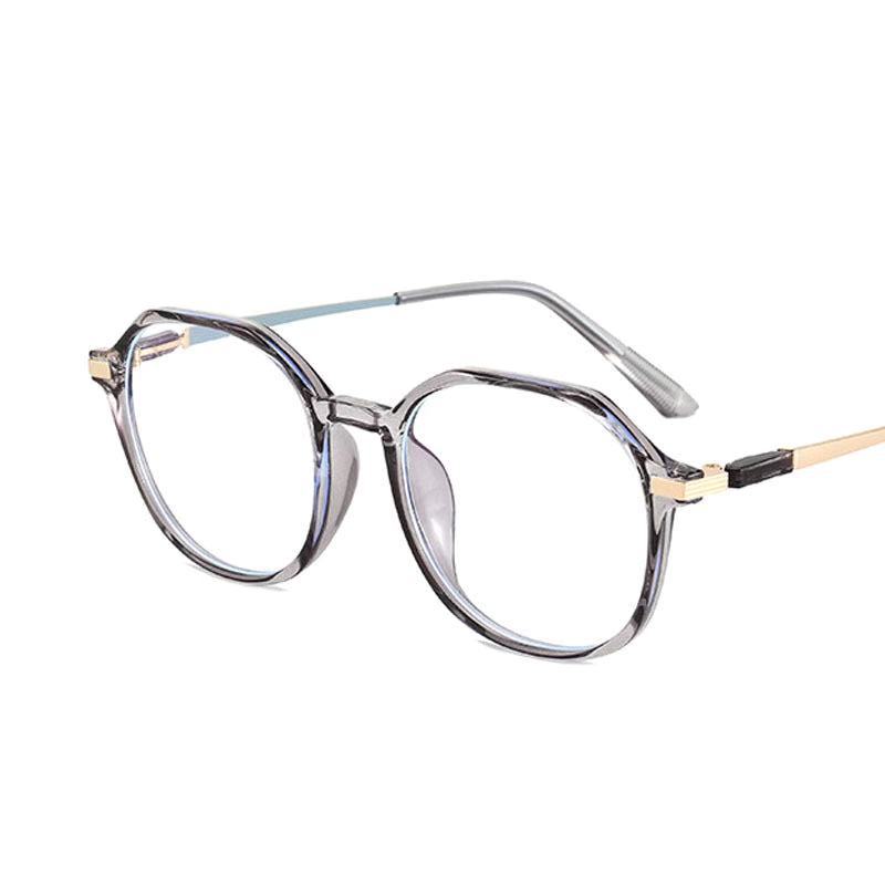 INS Polygon Glasses Frame For Women Optical Gray Eyewear Male AntiBlue