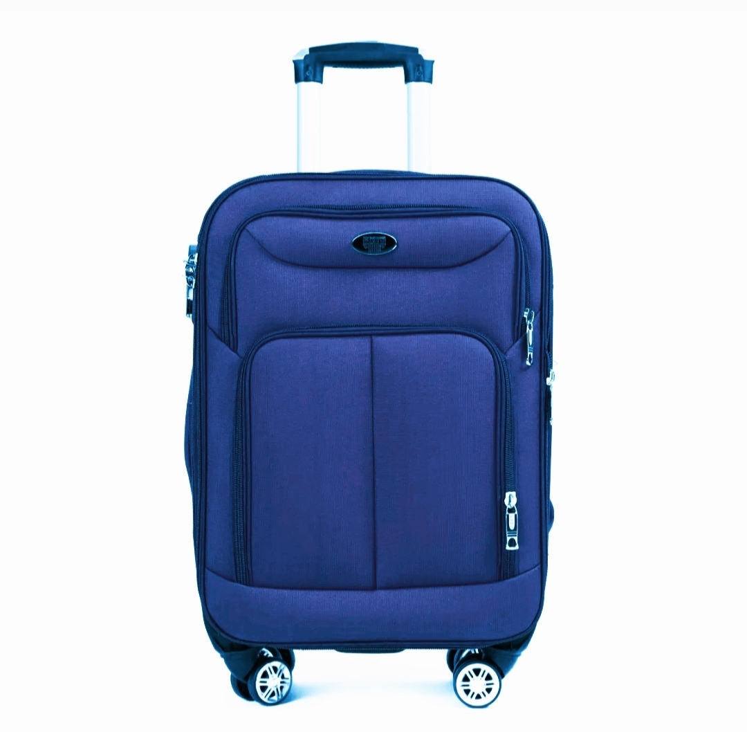 20/24 INCHI FRONT POCKET LONG TROLLY STAND LUGGAGE WITH 4 WHEEL Daraz