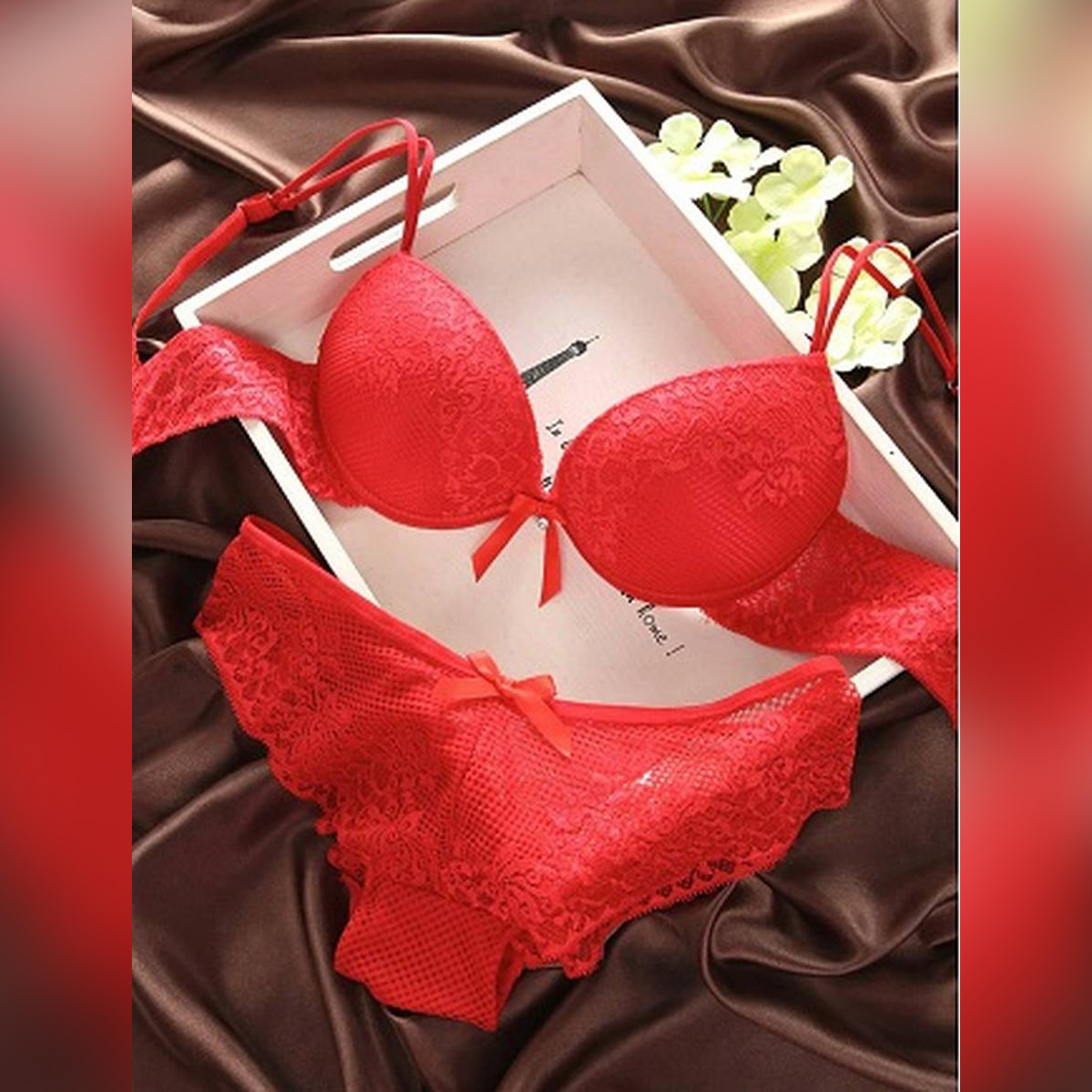 Bra Panty Red Color