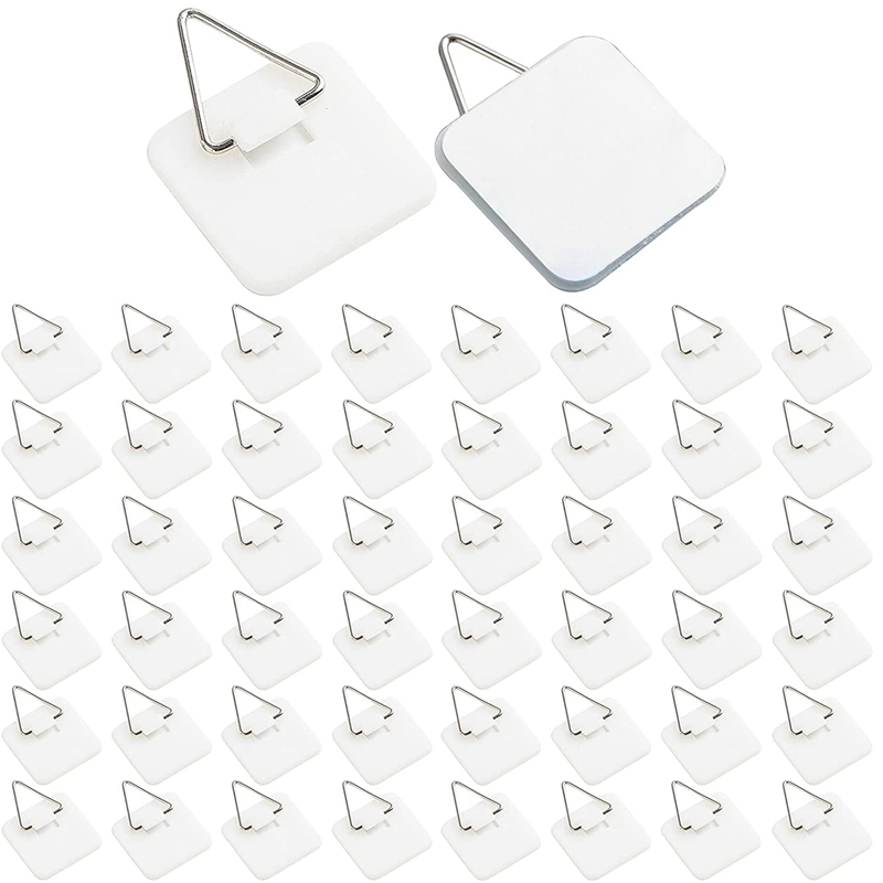 50pcs Invisible Adhesive Plate Hanger, Vertical Holders Wall, ☆正規品新品未使用品