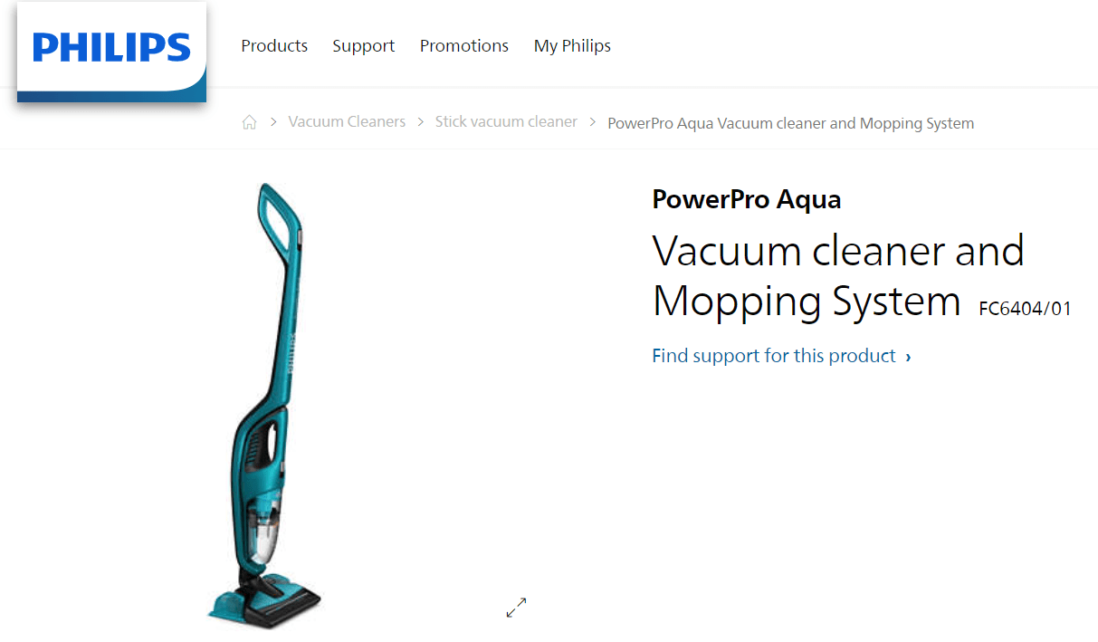 Philips FC6404/01 Power Pro Aqua Vacuum Cleaner & Mop Price in Bangladesh ShopZ BD