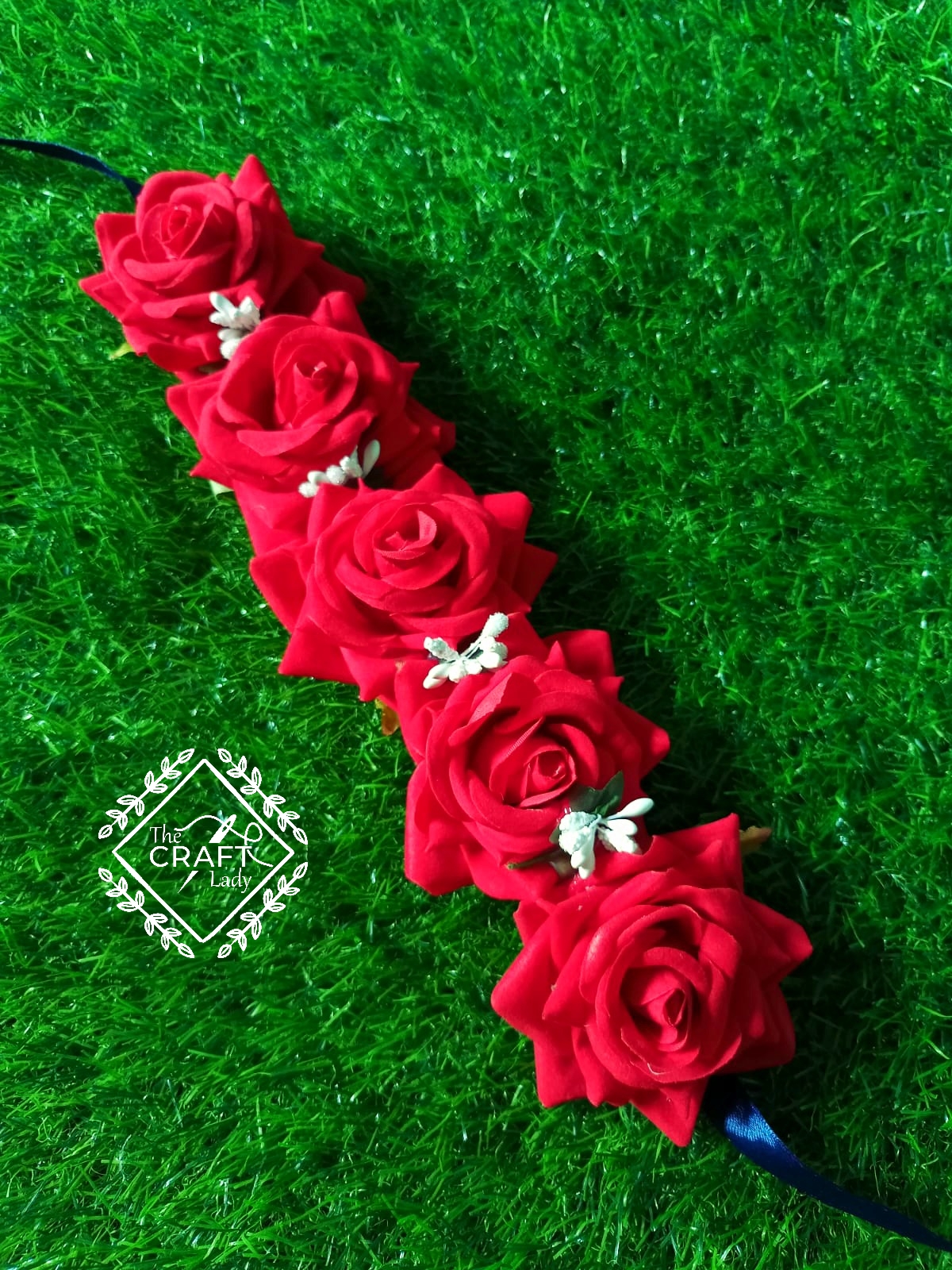 Artificial Velvet Rose Flower Bridal Or None Bridal Gajra For Women And