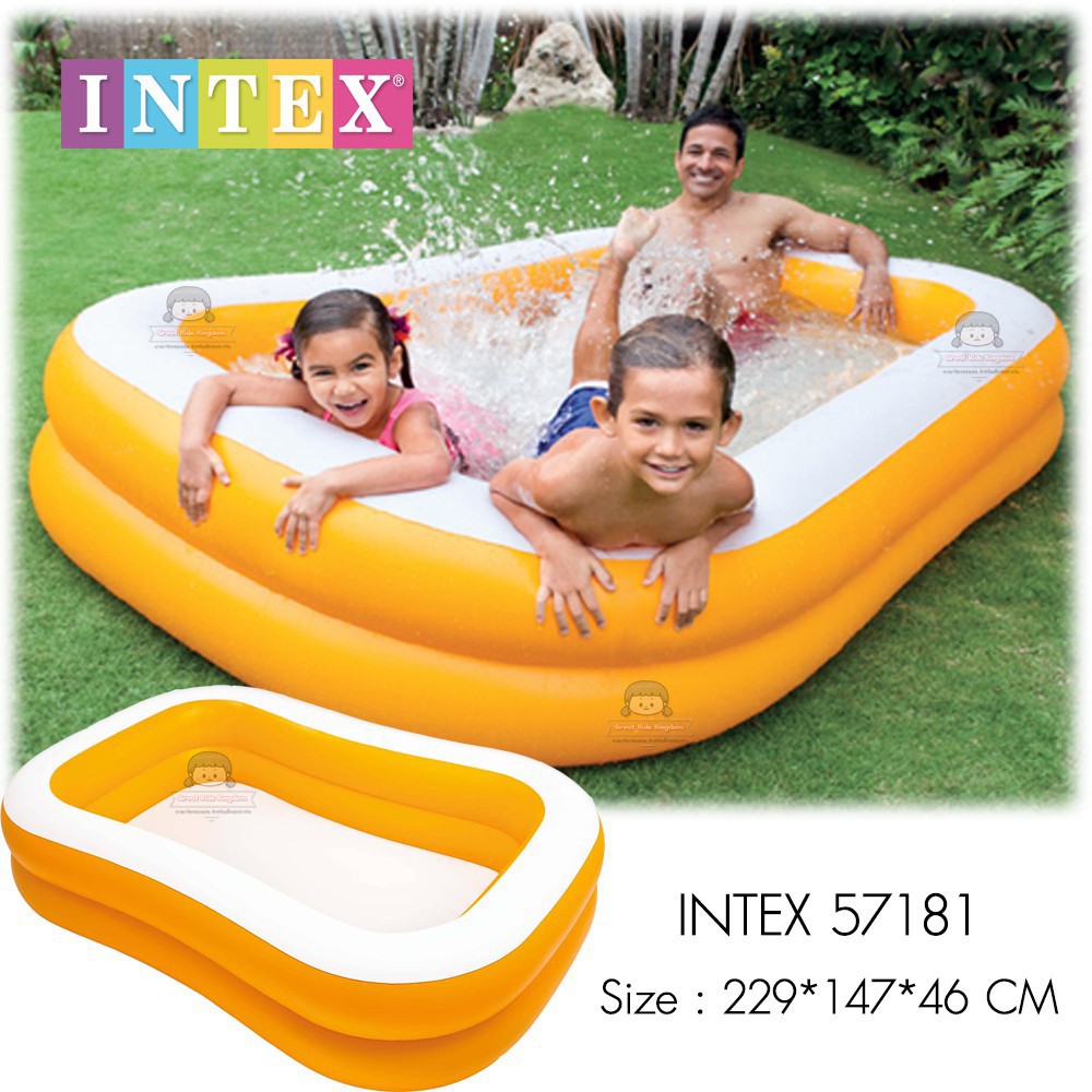 Intex Mandarin Swim Center Family Pool Kids Above Ground Pool
