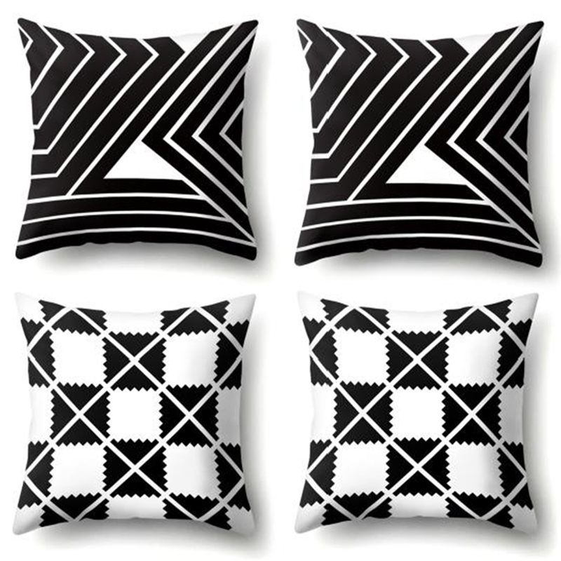 Black And White Sofa Cushions Baci Living Room
