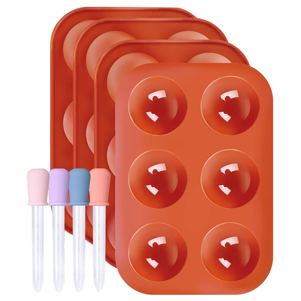 4pcs Semi Sphere Silicone Molds,for Chocolate, Cake, Jelly,baking Diy