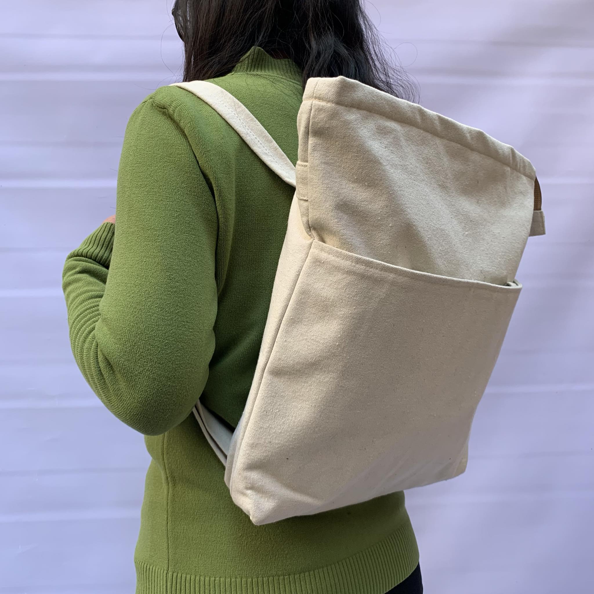 Duo Totebag with laptop compartment Ikea inspired Totebag Totepack Backpack for Women 2