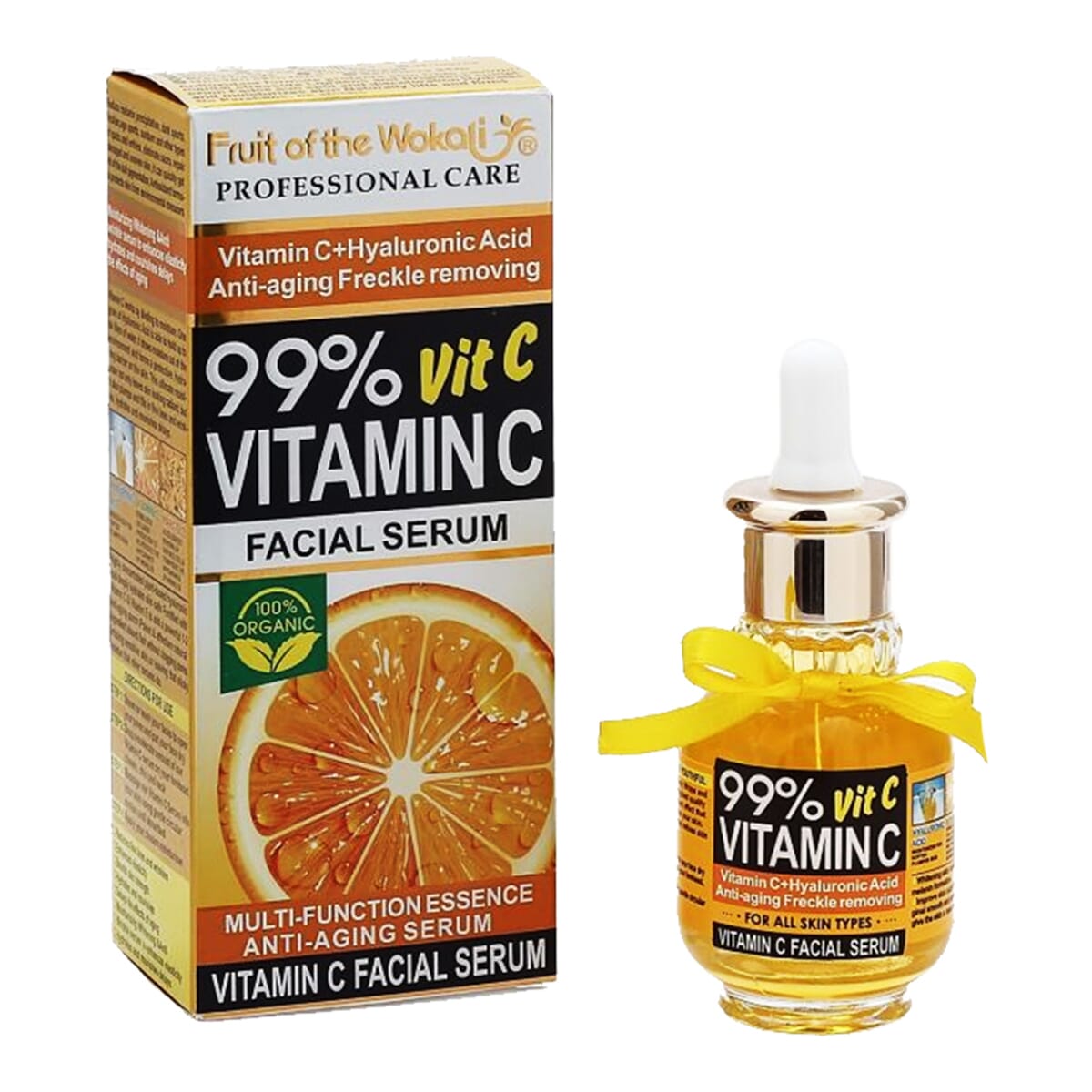 Fruit of Wokali 99 Vitamin C Facial Serum for Dark Spots & Circles