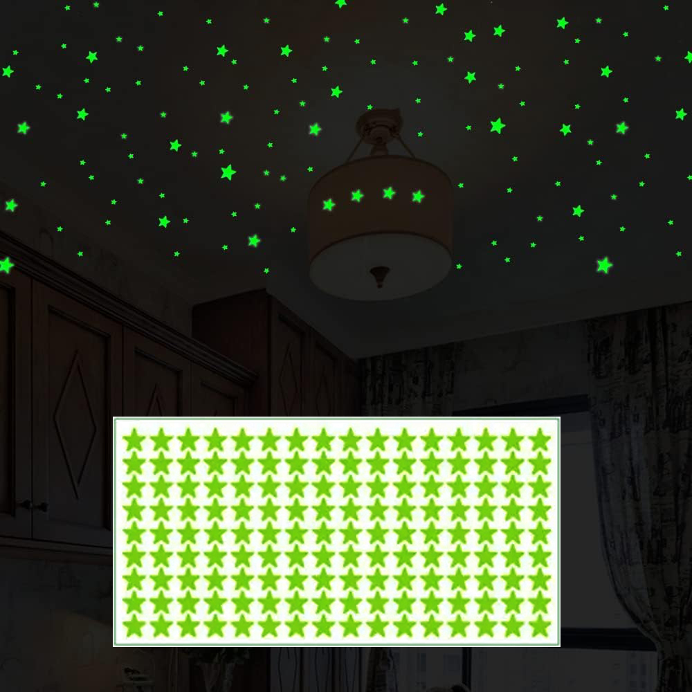 Radium Stars 144 pcs Pieces Star stickers Glow in Dark Toys Luminous Star Stickers Bedroom Sofa