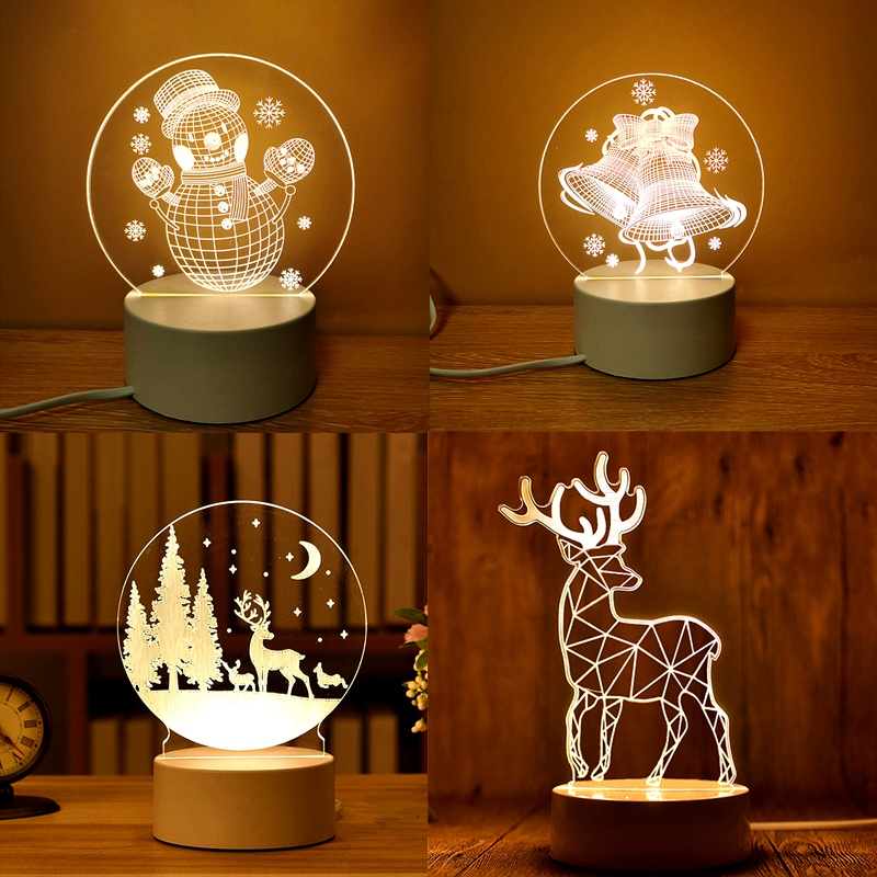 Sister Gifts 3d Night Lamp Acrylic Usb Led Light For Birthday Party