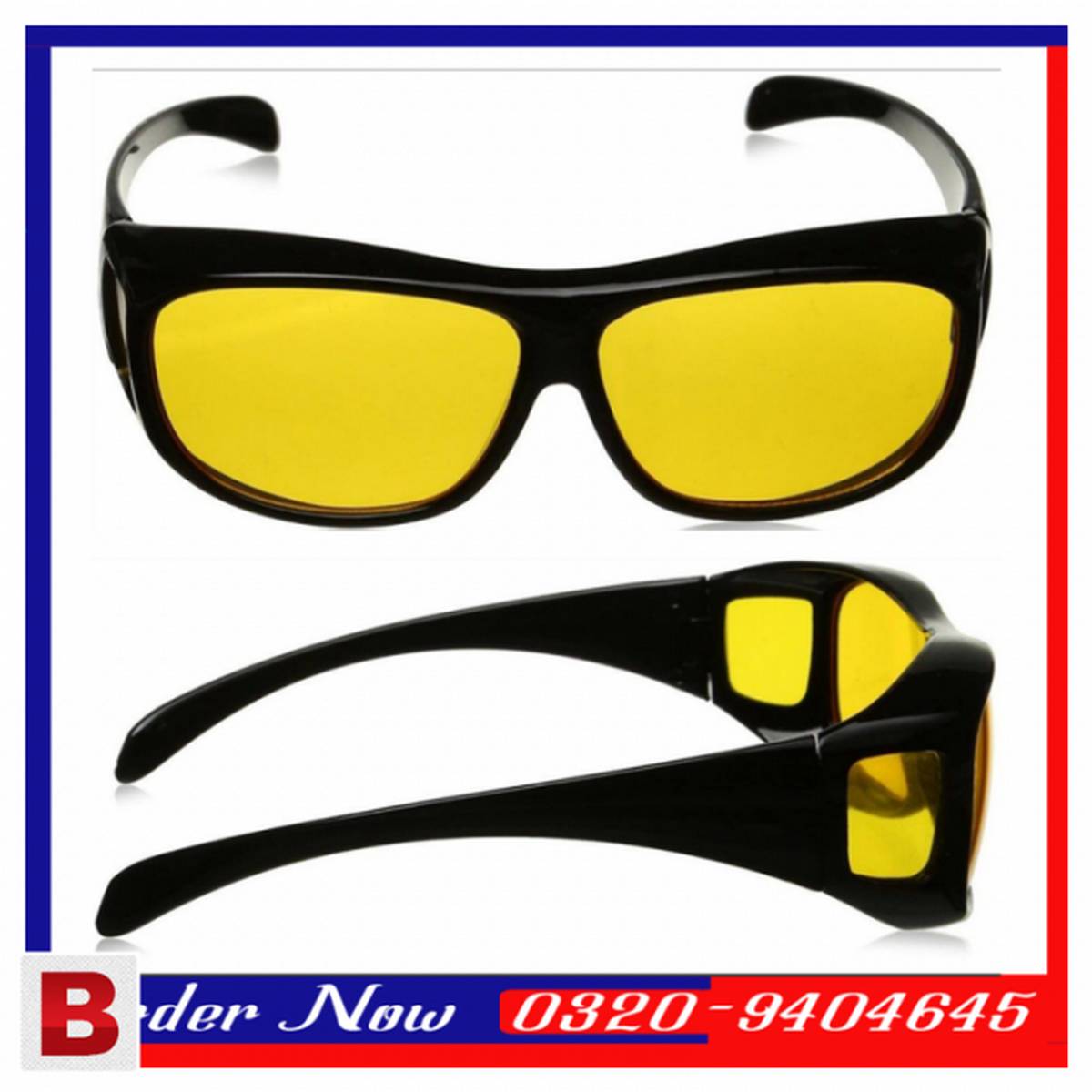 Night Vision Driving Glasses Yellow Hd Vision Wrap Around Day Night