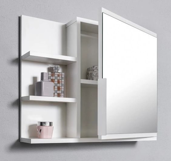 Bathroom Mirror With Shelves, Bathroom Mirror, White Mirror