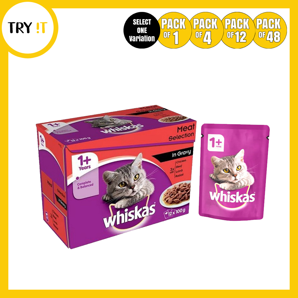 Whiskas Sachet Meaty Selection Gravy (1+) Cat Food Price in Pakistan
