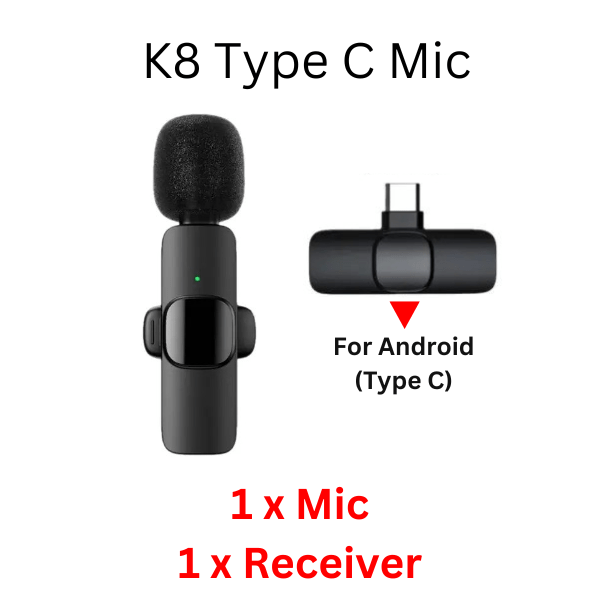 Original Wireless MIC Type C/IOS/Android/AUX 3.5mm Mic K8/K9/K35/K15