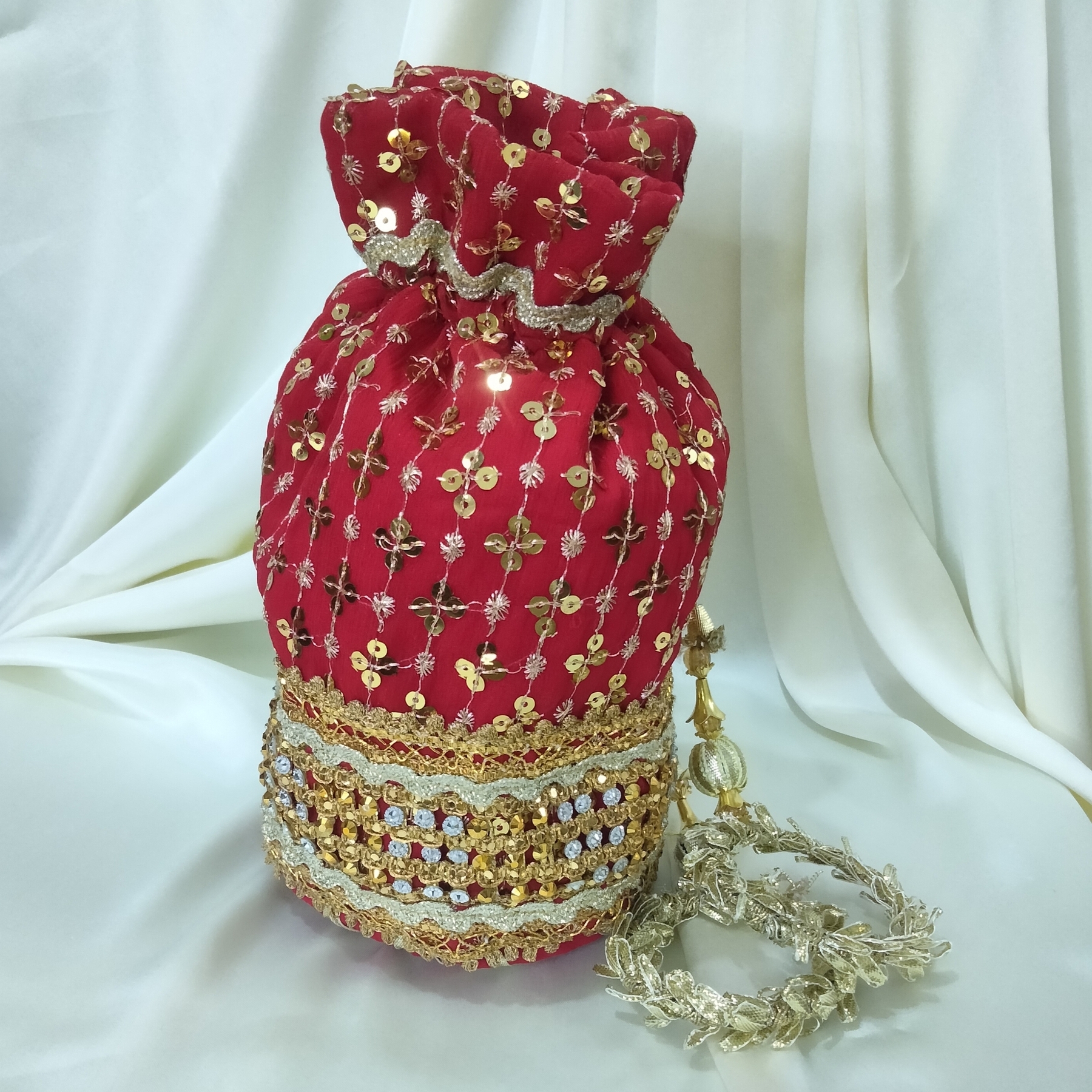 Traditional Hand potli fancy embroidered clutch bag for wedding best