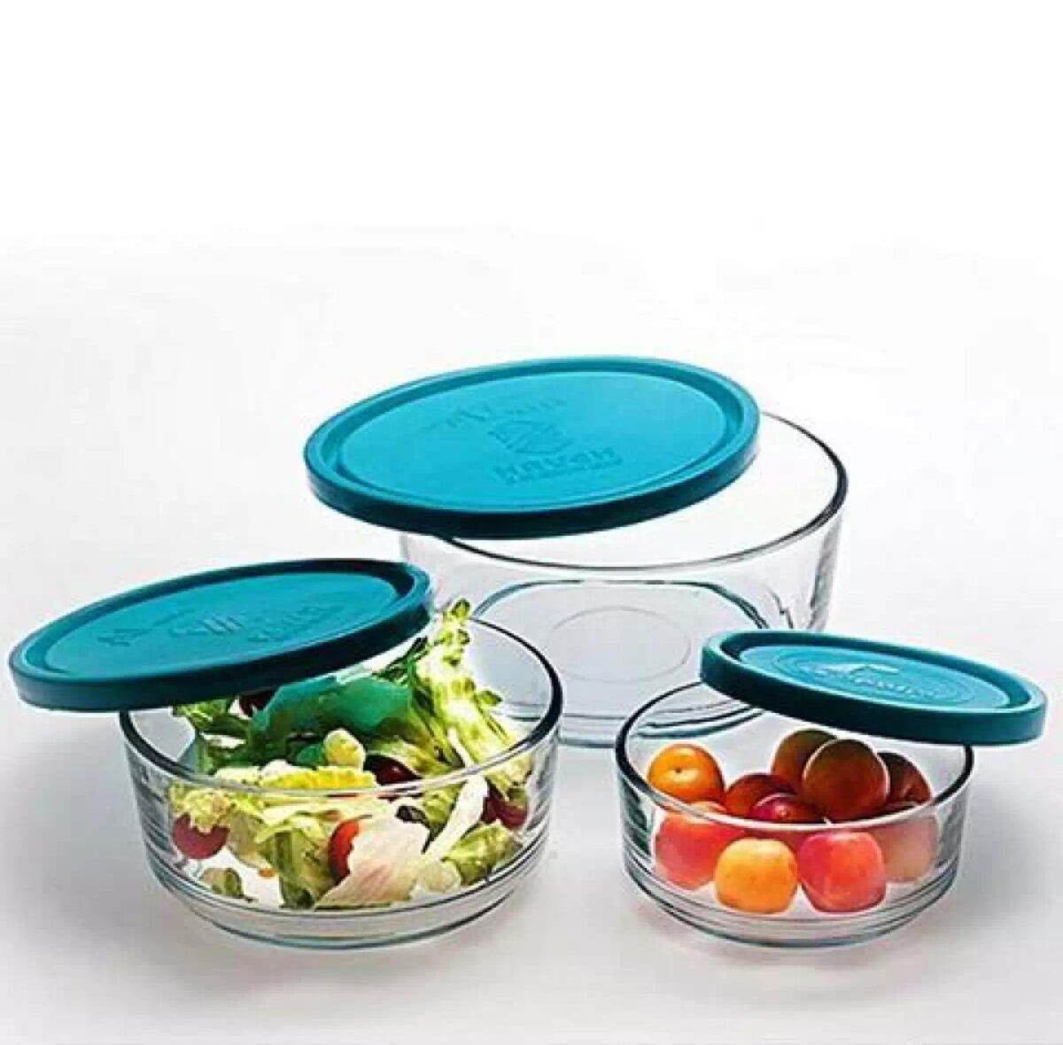 3 Pieces/ Bowl Container Lunch Box for Office Worker Leakproof Glass
