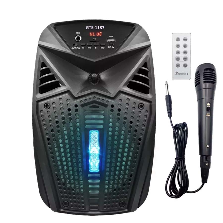 Portable Rechargeable Wireless Bluetooth Speaker With Microphone and