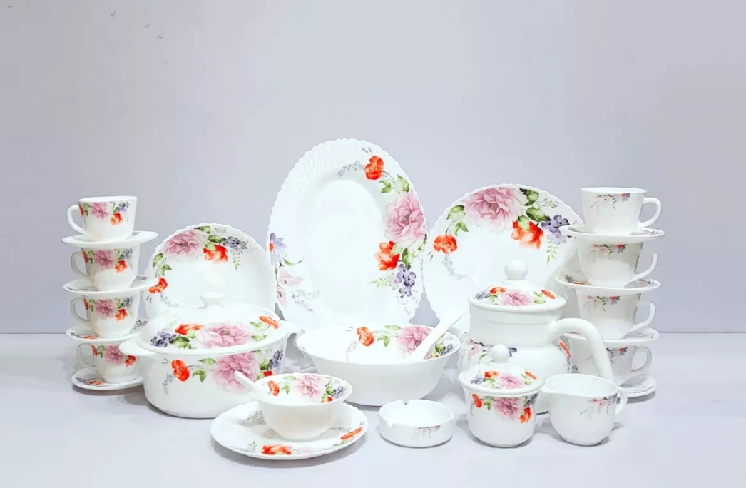 Histro Turkey 72 Pcs Marble Dinner Set kitchen 8 Designs Opal Marble