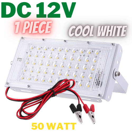12v DC 50W LED for Solar and Battery Operated only Flood Light