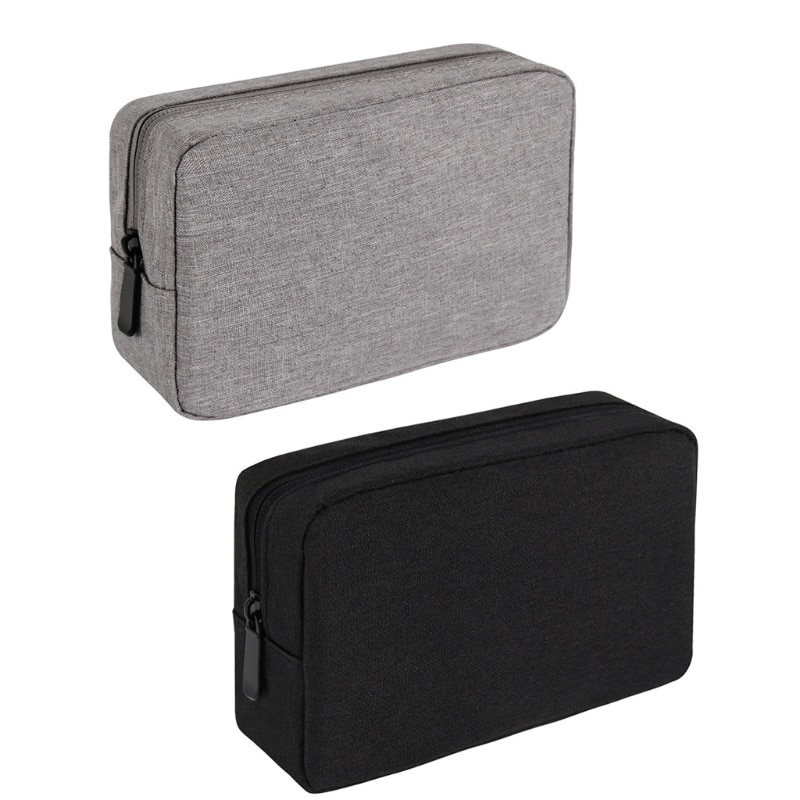 Q39D Electronics Organizer Cable Organizer Bag Polyester Travel Cable Storage Pouch for USB Wire