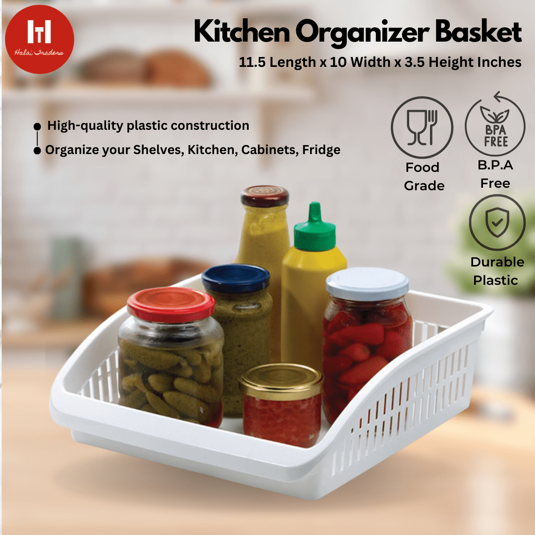 Fridge Storage Basket Space Saving Fruits & Vegetables Organizer Rack
