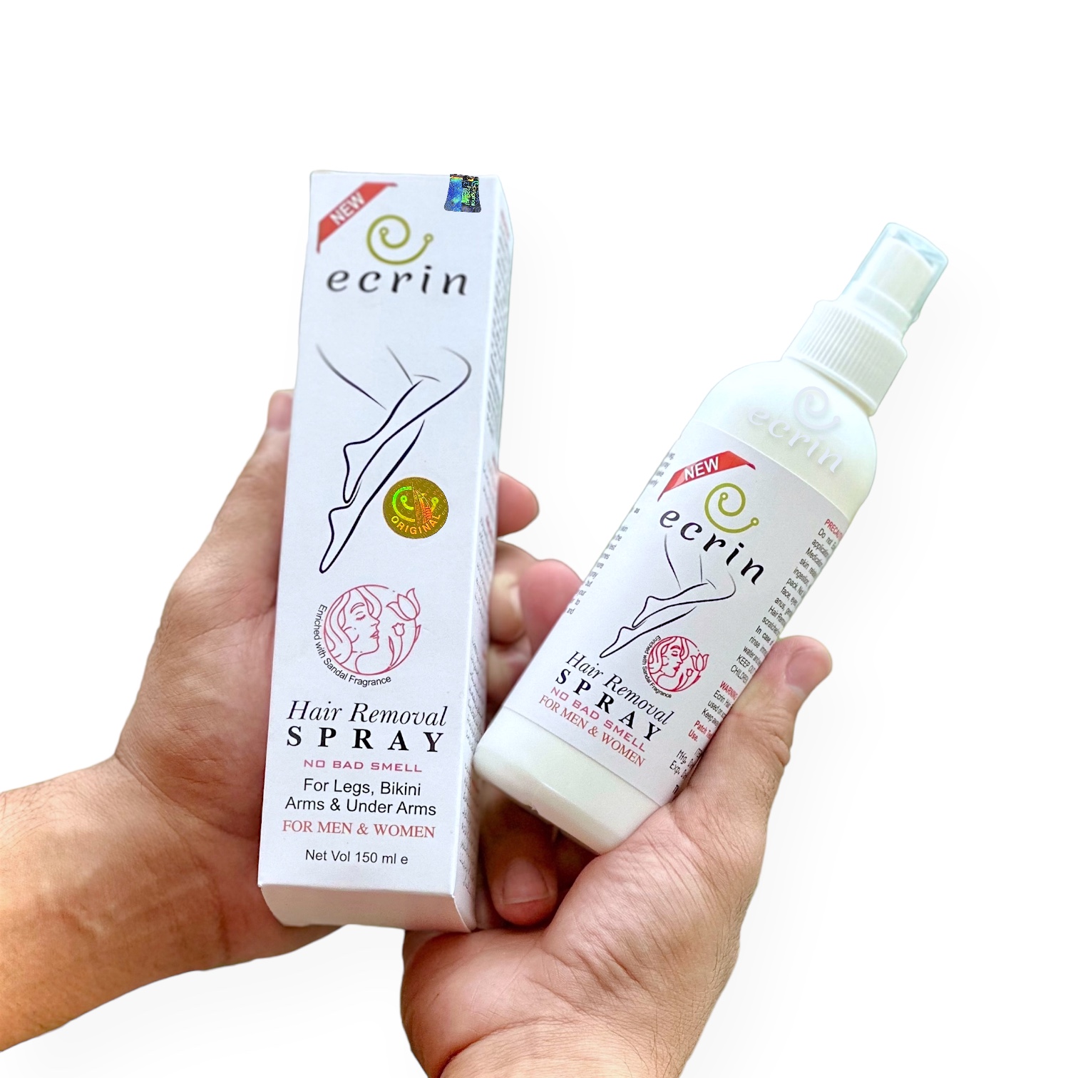 Ecrin Hair Removal Spray For Men and Women 100 Original Quick Hair