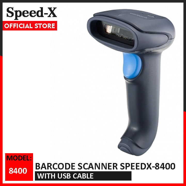 Speedx 8400 1d Laser Handheld Barcode Scanner (plug And Play Usb Cable