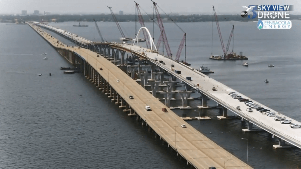 Traffic shift planned for new Pensacola Bay Bridge this week WEAR