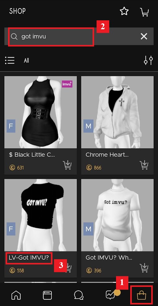 How to use the Wishlist on IMVU Mobile