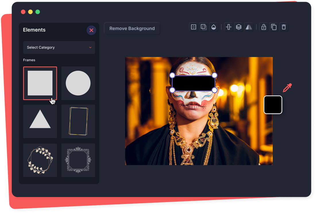 Add Eye Censor Bar Black Bar Over Eyes