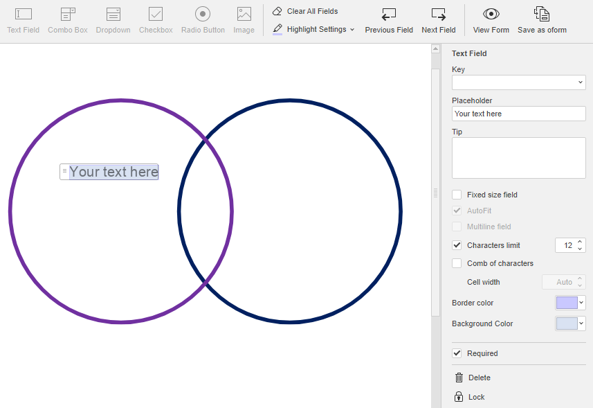 How to make a Venn diagram in Word documents