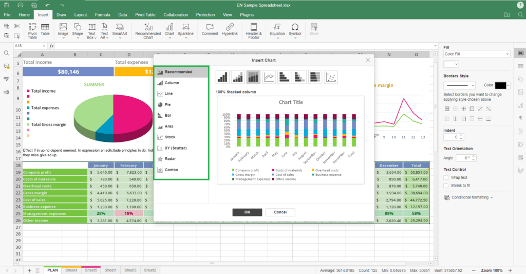 How to use Chart Wizard in Excel sheet? | ONLYOFFICE Blog