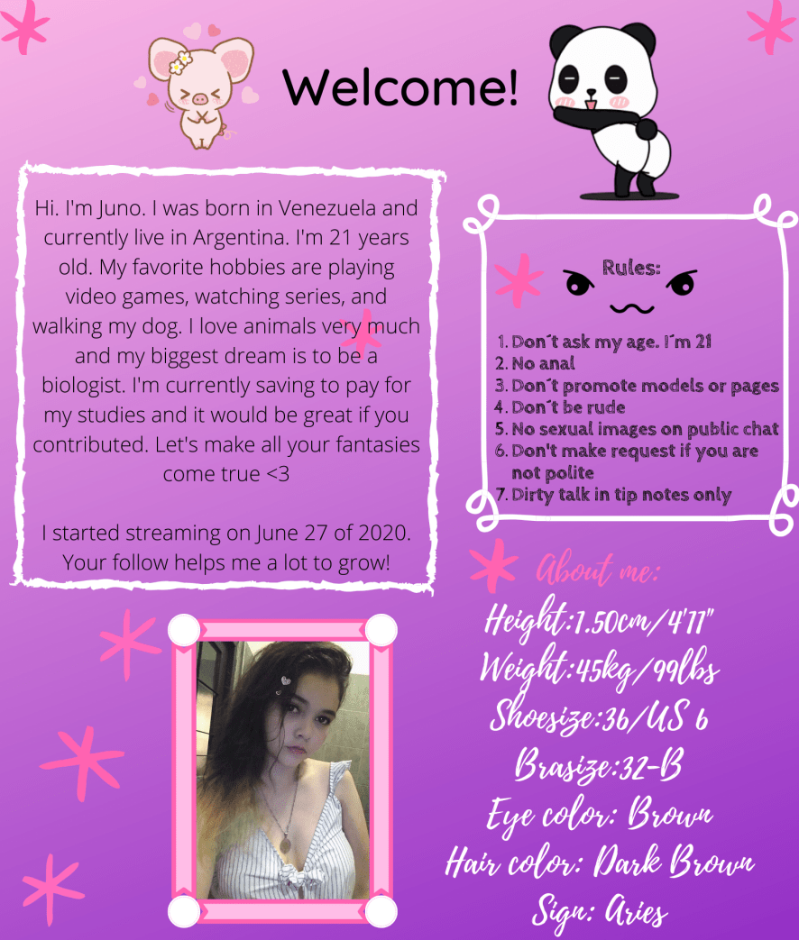 Perfil Modelo Webcam JunoR1999 | Stripchat